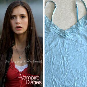 Jockey V-Neck Camisole in Blue ALT ASO Elena Gilbert